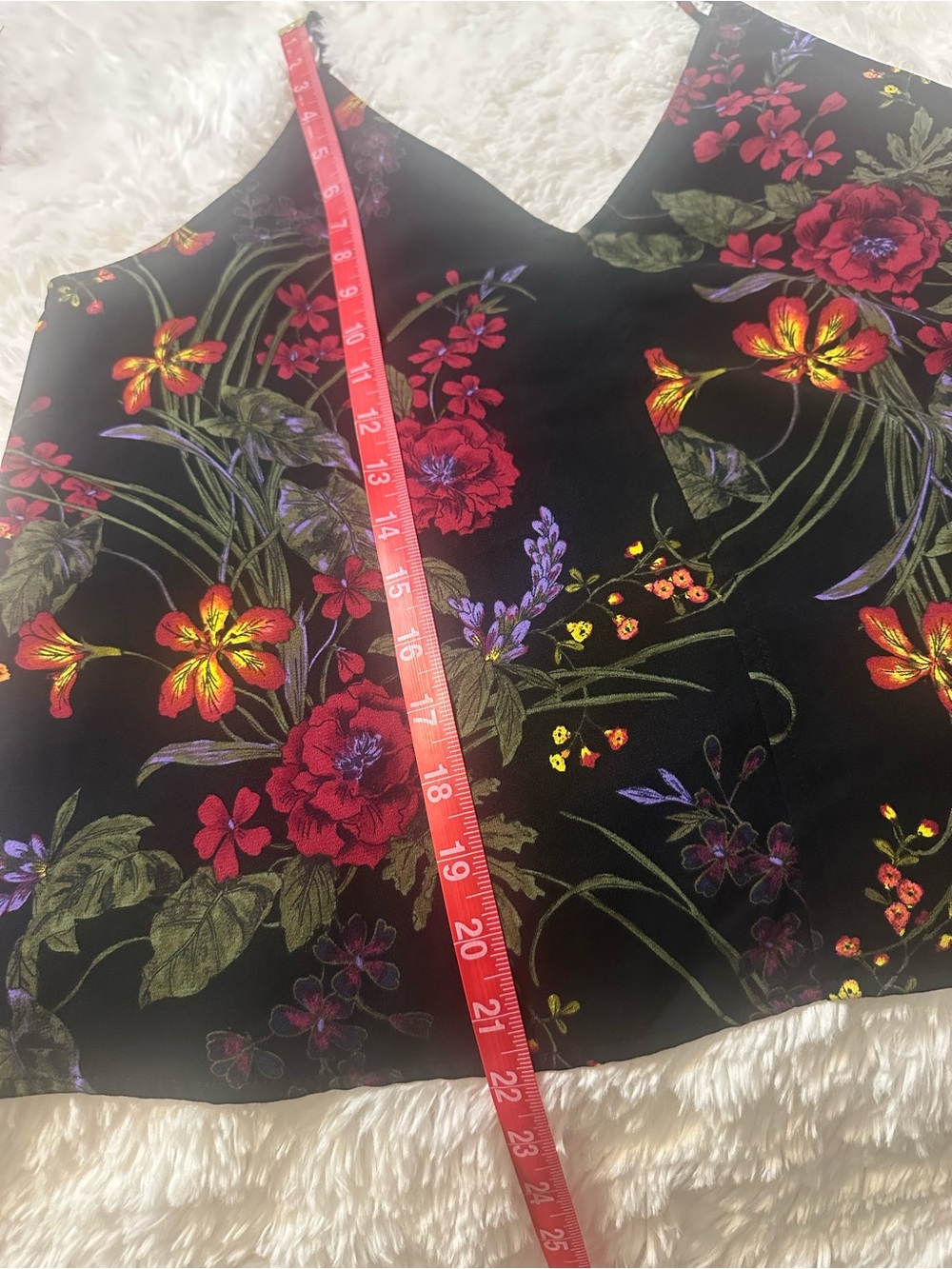 BP Double V-Neck Floral Cami Tank Top Medium Nordstrom - Picture 3 of 9